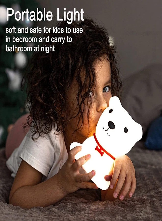 SAPRA Cute Puppy Night Light for Kids - Soft Silicone LED Lamp with Warm Glow, Rechargeable & Touch Control, Silicone Lamp, Cute Night Light, Light for Kids - Perfect Bedside Companion for Children - Image 5