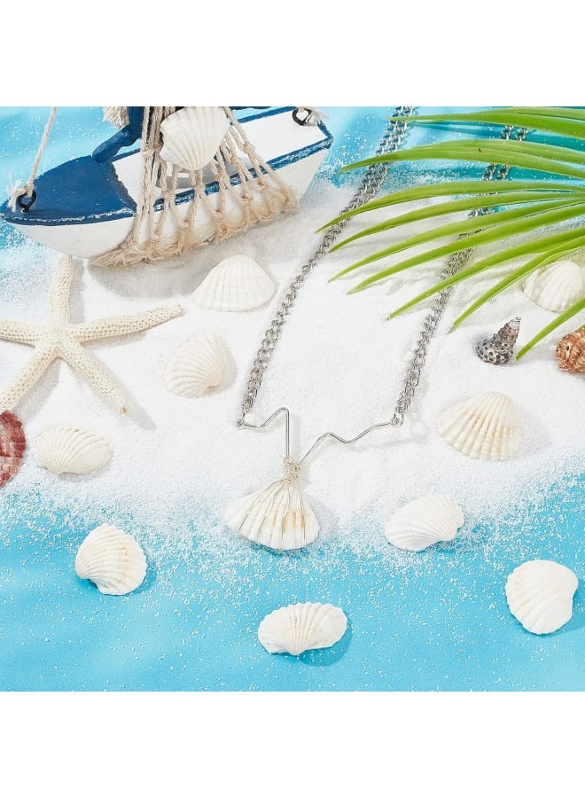 45~55pcs White Natural Conch Shell Beads Undrilled/No Hole Tiny Scallop Sea Shells Ocean Beach Seashells Craft Charms for Candle Making Home Decoration Party Wedding Decor  - Image 3