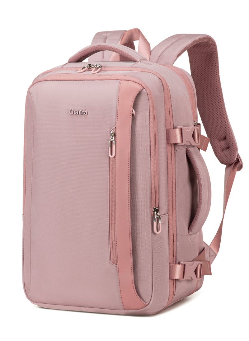 Chantria Expandable Laptop Backpack for Women Water Resistant Multifunctional Anti-Theft Backpack with 180° Opening and Water-Proof Compartment, CB00617- Pale Mauve  - Image 1