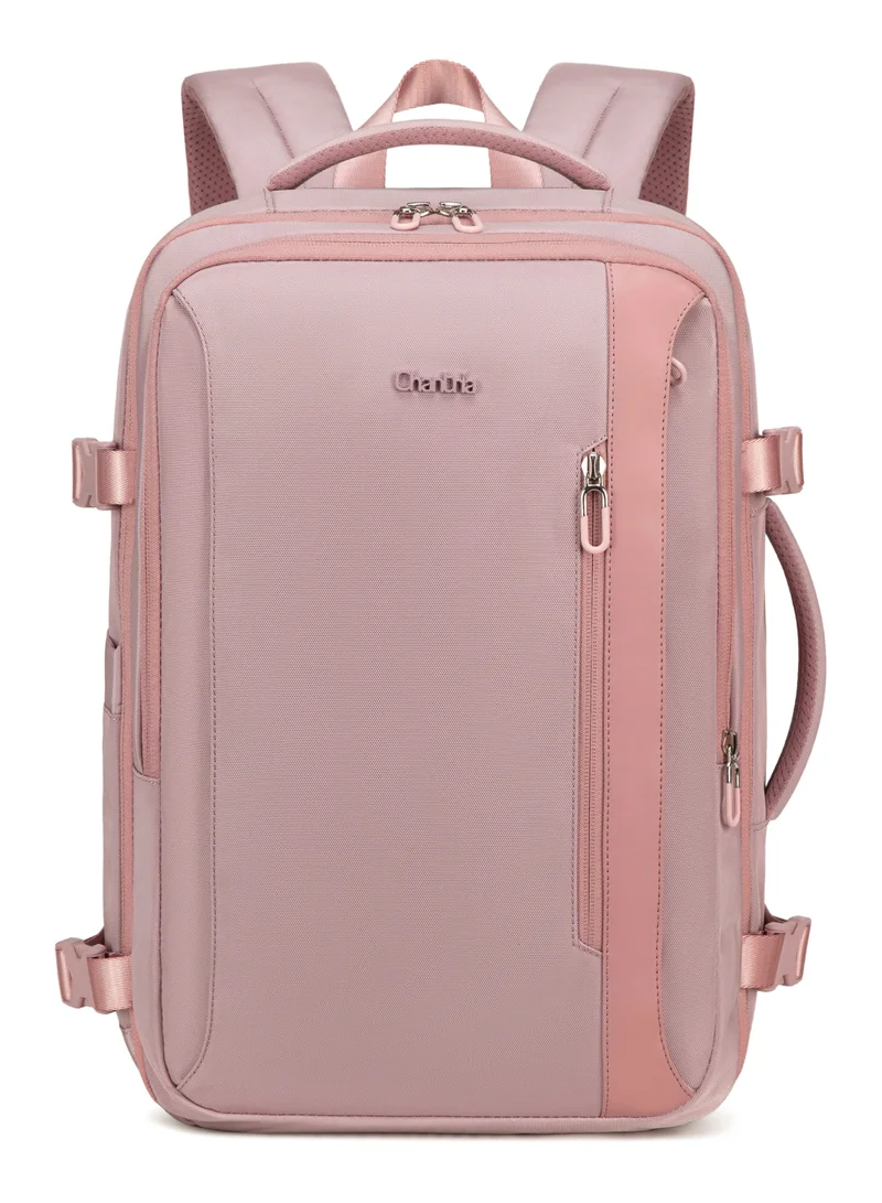 شانتريا حقيبة ظهر لاب توب نسائية قابلة للتوسيع مقاومة للماء متعددة الوظائف مضادة للسرقة بفتحة  درجة وجيب مقاوم للماء - لون موف فاتح