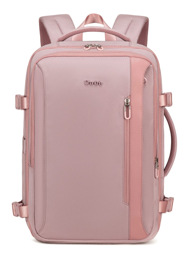 Chantria Expandable Laptop Backpack for Women Water Resistant Multifunctional Anti-Theft Backpack with 180° Opening and Water-Proof Compartment, CB00617- Pale Mauve  - Image 2