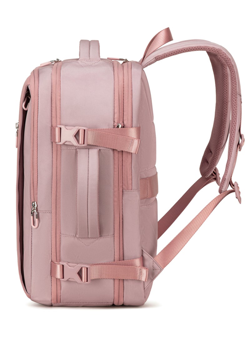Chantria Expandable Laptop Backpack for Women Water Resistant Multifunctional Anti-Theft Backpack with 180° Opening and Water-Proof Compartment, CB00617- Pale Mauve  - Image 4