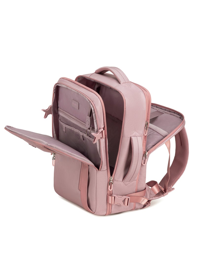 Chantria Expandable Laptop Backpack for Women Water Resistant Multifunctional Anti-Theft Backpack with 180° Opening and Water-Proof Compartment, CB00617- Pale Mauve  - Image 5