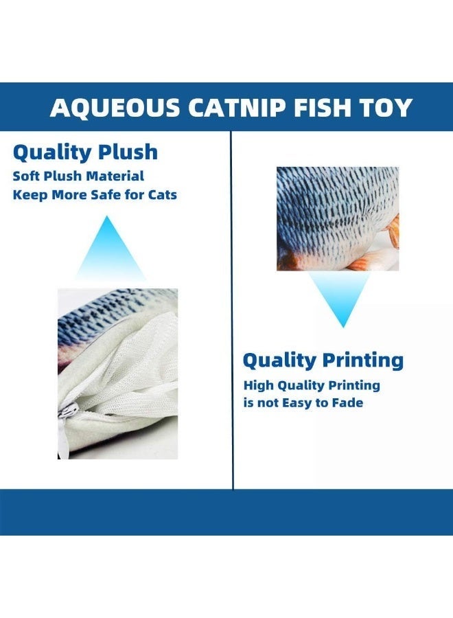 Flopping Fish Cat Toy Catnip Toys for Cats Plush Interactive Cat Toys Realistic Simulation Electric Fish for Cats Wagging Fish Cat Kicker Toys for Chewing - Image 3