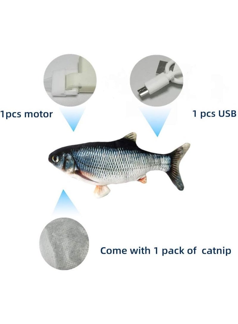 Flopping Fish Cat Toy Catnip Toys for Cats Plush Interactive Cat Toys Realistic Simulation Electric Fish for Cats Wagging Fish Cat Kicker Toys for Chewing - Image 5