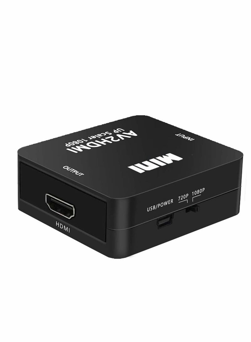 Captaintech RCA to HDMI, AV to HDMI CVBS to HDMI Converter, CVBS RAC Audio and Video Adapter Supporting PAL/NTSC for TV/PC/ PS3/ STB/Xbox VHS/VCR/Blue-Ray DVD Players (White) - Image 1