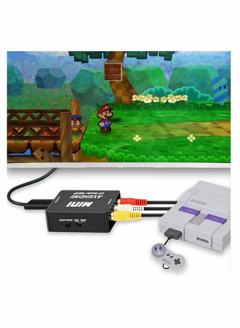 Captaintech RCA to HDMI, AV to HDMI CVBS to HDMI Converter, CVBS RAC Audio and Video Adapter Supporting PAL/NTSC for TV/PC/ PS3/ STB/Xbox VHS/VCR/Blue-Ray DVD Players (White) - Image 2