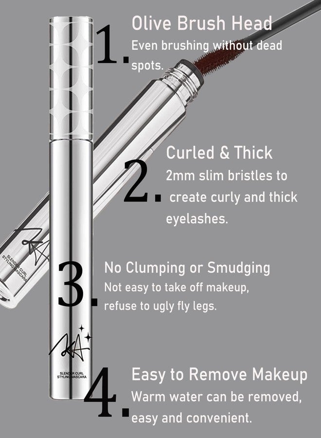 DuaTana Black Mascara and Waterproof Eyeliner Pencil Set for Older Women 60 Plus,Length and Volume Mascara for Mature Women,Retractable Eye Liner Matte Cream Waterline Eyeliner Makeup for Sensitive Eye-Set A - Image 5