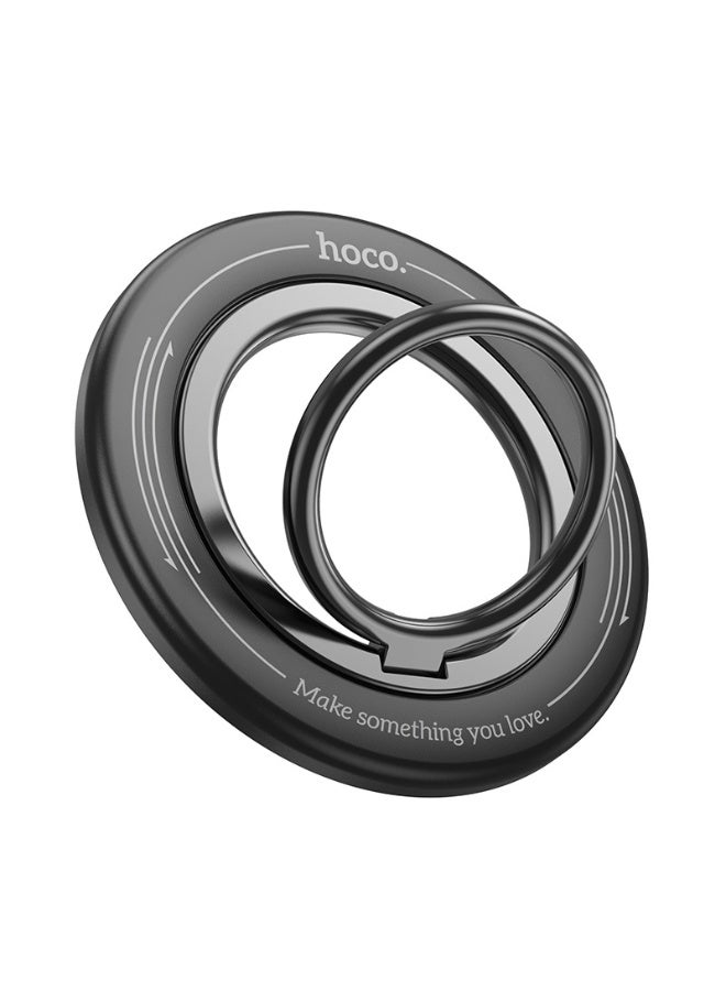 Hoco MagSafe Ring Holder, Magnetic Phone Grip, Magnetic Phone Ring Holder, Finger Grip, 360° rotation, Strong Magnet with Adjustable Kickstand Compatible for iPhone 16/15/14/13/12 Series, Black - Image 5