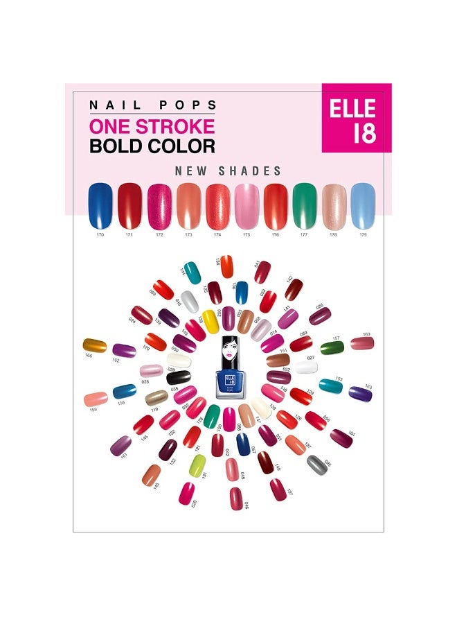 Elle 18 Nail Pops Nail Color 170, Matte & Glossy Finish, 5Ml - Image 3