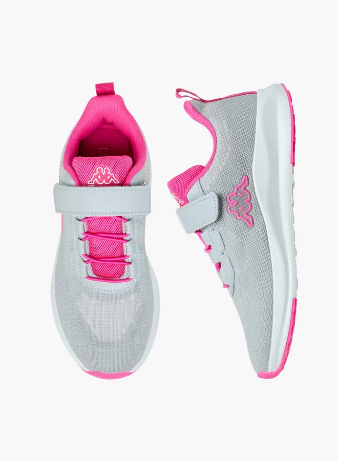 Kappa Girls' Colourblock Sports Shoes with Hook and Loop Closure