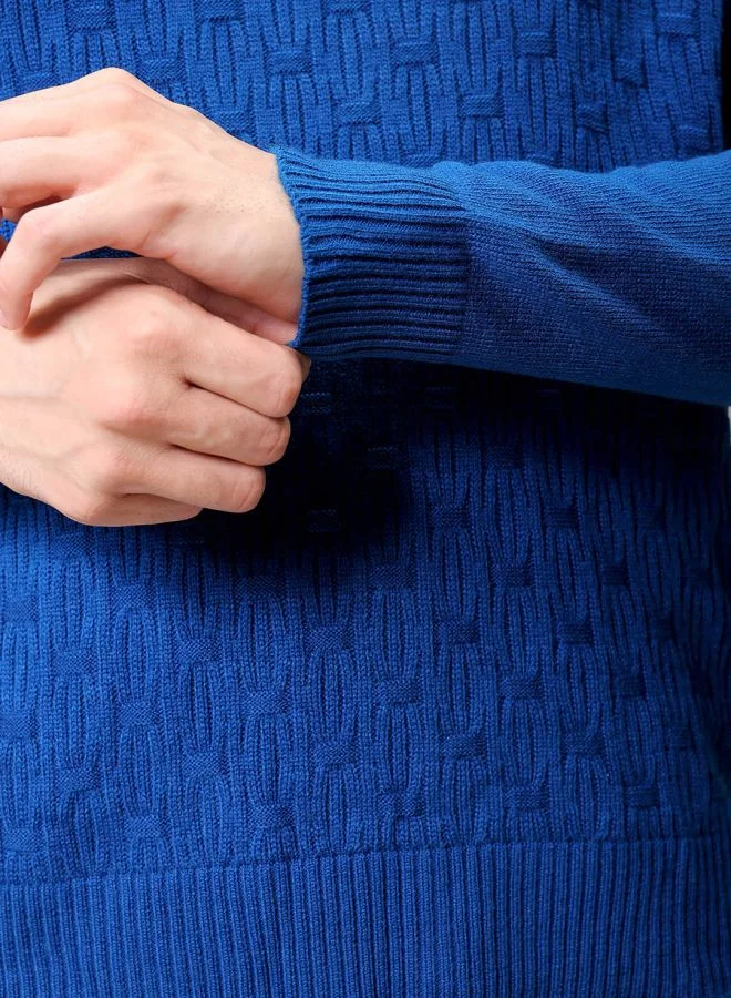 The Indian Garage Co Men Relaxed Fit Solid High Neck Sweater
