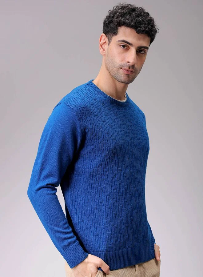 The Indian Garage Co Men Relaxed Fit Solid High Neck Sweater