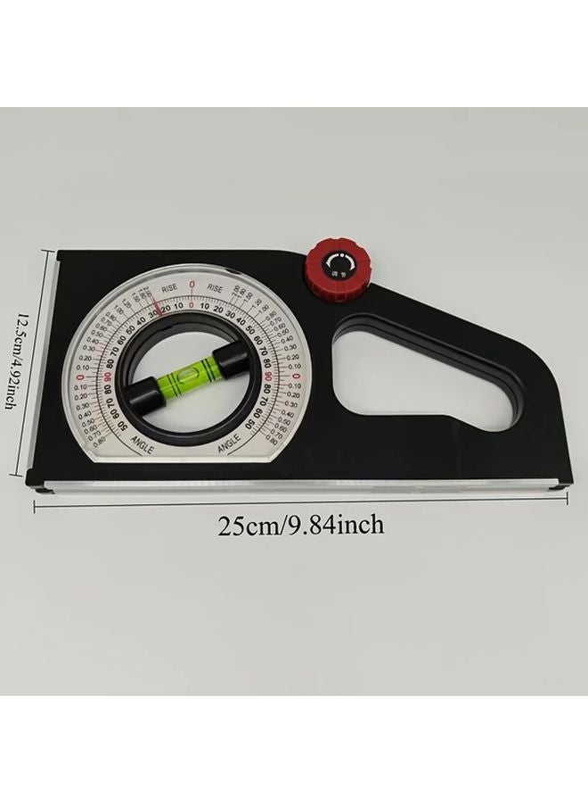 أداة قياس مستوى مغناطيسي عالية الدقة سوداء محمولة مع منحدر - Image 3