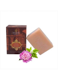 khadi veda Peony & Orange Blossom Bathing Soap Bar 100Gm  - Image 1