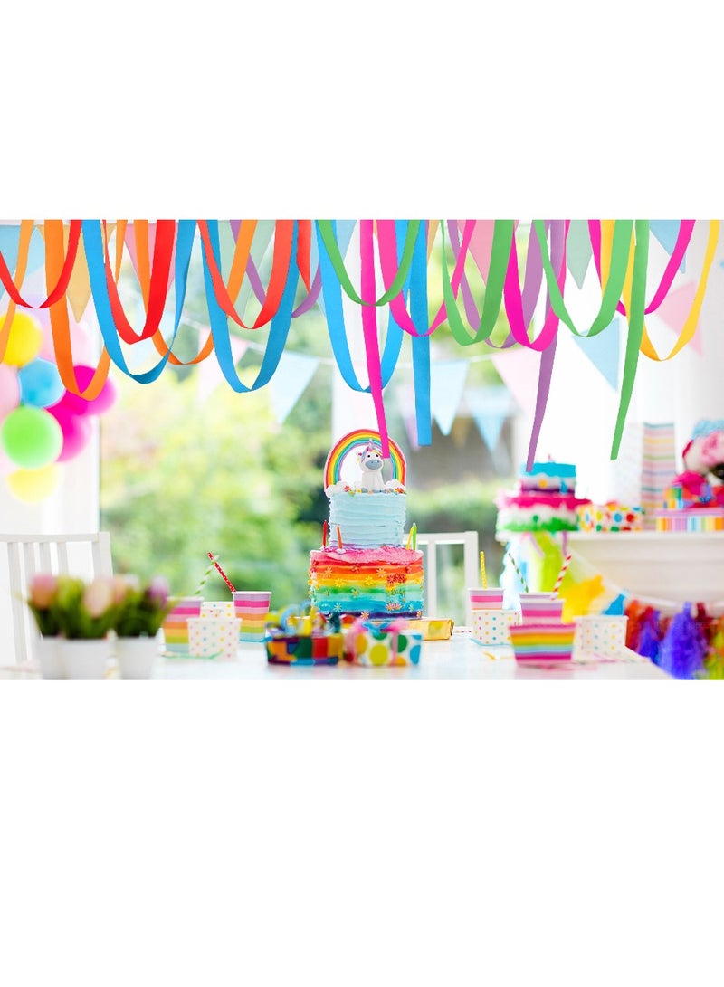 Cلفة ورق كريب ستريمر مقاس 2 بوصة × 120 قدم، لون برتقالي وفضي - Image 3