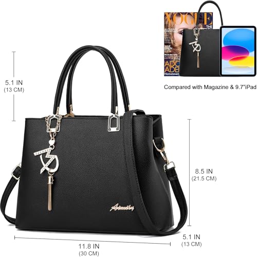 ToLFE Womens Purses and Handbags Shoulder Bags Ladies Designer Top Handle Satchel Tote Bag (Lizi Light Blue) - Image 3