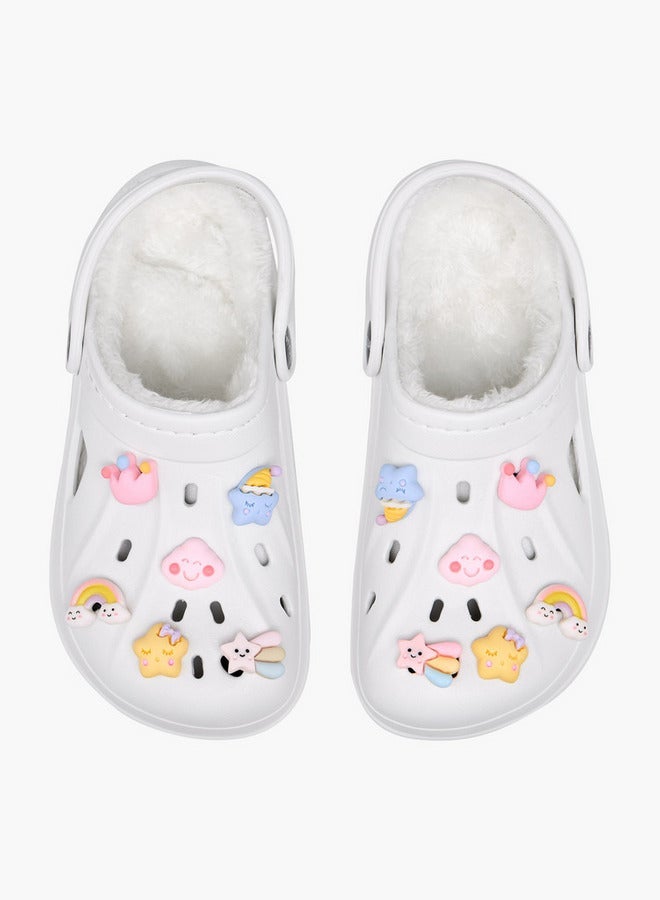 أكوا شباشب بحلية فرو وحزام خلفي - Image 3