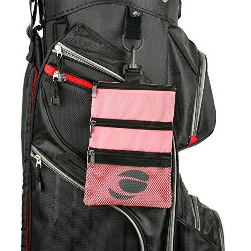 Orlimar Golf Detachable Accessory & Valuables Pouch, Blush Pink, Golfing Accessories for Men and Women, Tee Cell Phone Essentials Holder, Golf Bag Organizer with Clip - Image 4