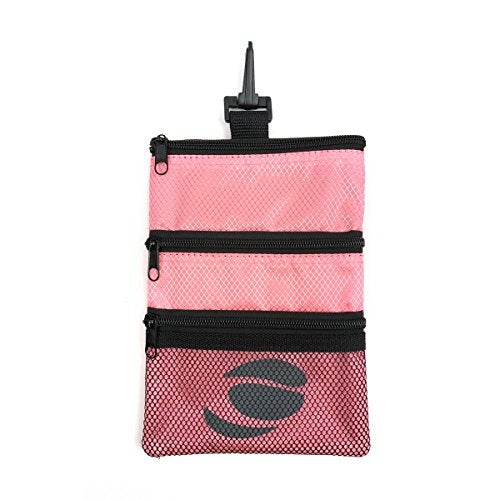 Orlimar Golf Detachable Accessory & Valuables Pouch, Blush Pink, Golfing Accessories for Men and Women, Tee Cell Phone Essentials Holder, Golf Bag Organizer with Clip - Image 1