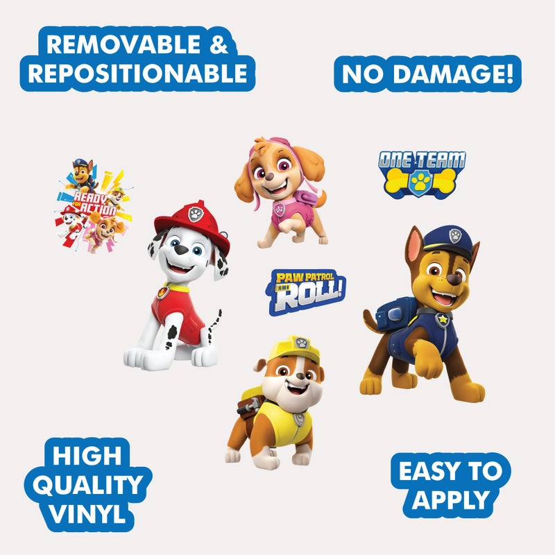 WALL PALZ Paw Patrol Puppies Wall Decals - Chase Marshall Rubble Skye Vinyl Wall Sticker Bedroom Decorations - Paw Patrol Room Decor Peel and Stick - Image 2