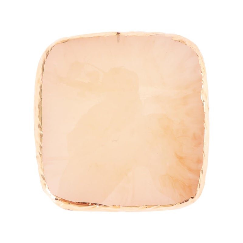 Yellow Resin Nail Palette Square Display Plate Easy to Clean for Blending Colors Lipsticks Pigments Home Salon Use - Image 1