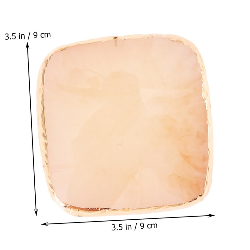 Yellow Resin Nail Palette Square Display Plate Easy to Clean for Blending Colors Lipsticks Pigments Home Salon Use - Image 5