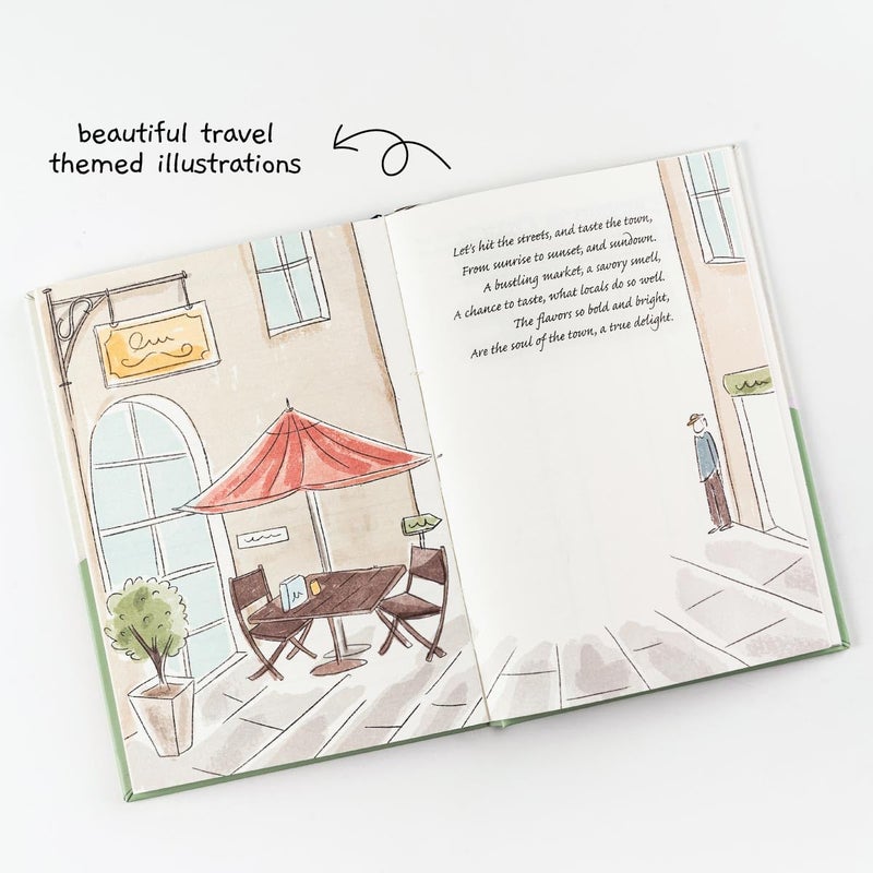 The Journal Lab My Travelogue Travel Journal Scrapbook for Adults & Kids; Travel Diary with Pockets, Space for Fun Prompts, Travel Memories; Best for Travel Gifts, 176 pages Forest Green - Image 5