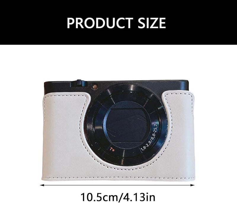 Black Protective Leather Half Camera Case Sleeve Bag Scratches Proof for Daily Use - Image 4