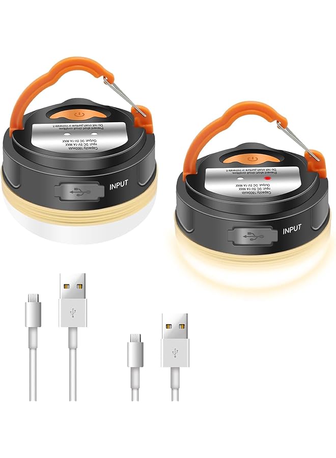 KASTWAVE LED Camping Lantern Portable 360 Illumination 3 Lighting Mode Waterproof w/ Hook Magnetic Base Tent Emergency Light for Camping Hurricanes Power Outage 2 Pack - Image 1