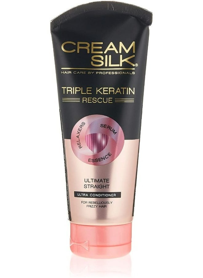 Cream Silk - Cream Silk Triple Keratin Rescue Ultimate Straight Conditioner, 170Ml - Image 1