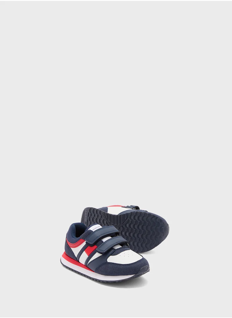 تومي هيلفيغر Youth Low Top Velcro Sneakers