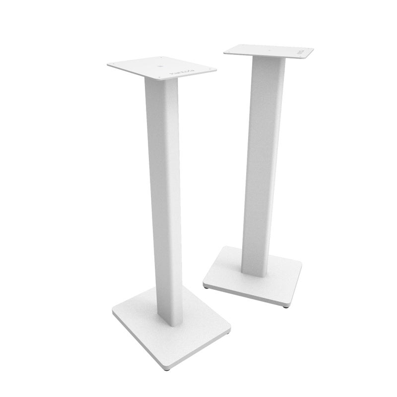 Kanto ST28 28 Universal Floor Speaker Stands for Bookshelf Speakers up to 30 lbs Improved Sound Hidden Cable Management Timeless Design Pair White wWhite MDF Base - Image 2