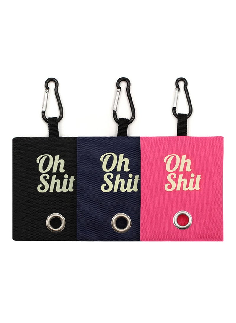 Y&D Dog excrement Bag Holder, 3 Pieces Holder Portable Waterproof Wear-Resistant Dispenser Lightweight Pet Waste with Metal Clip for Walking, Running, Hiking Must Have - Image 1