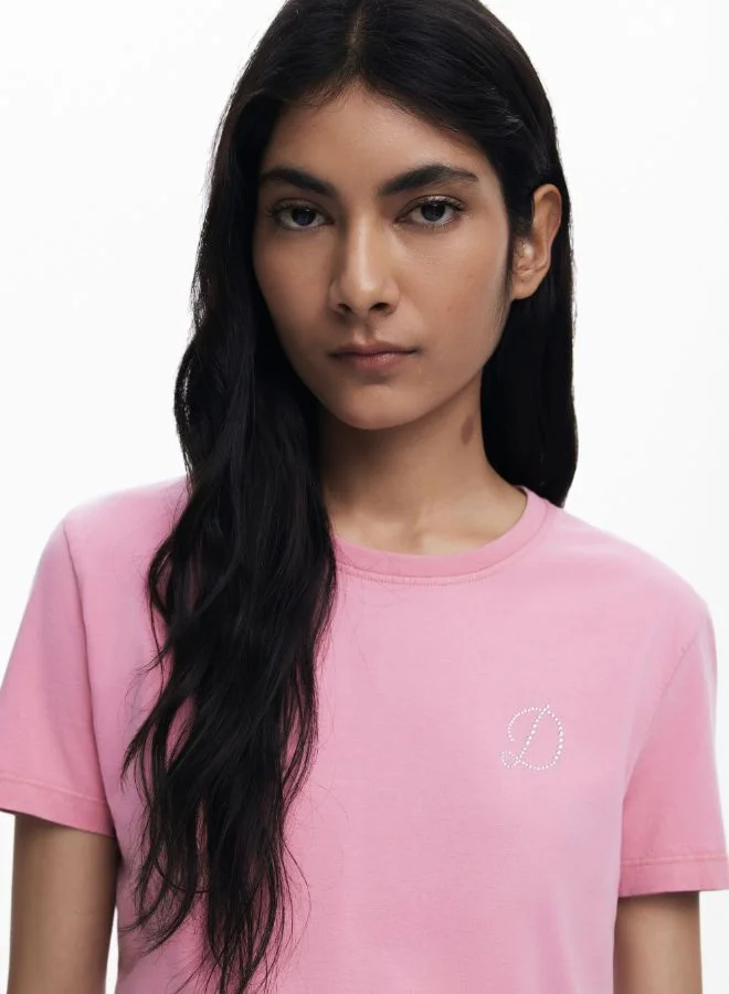 DESIGUAL "D" Strass T-Shirt