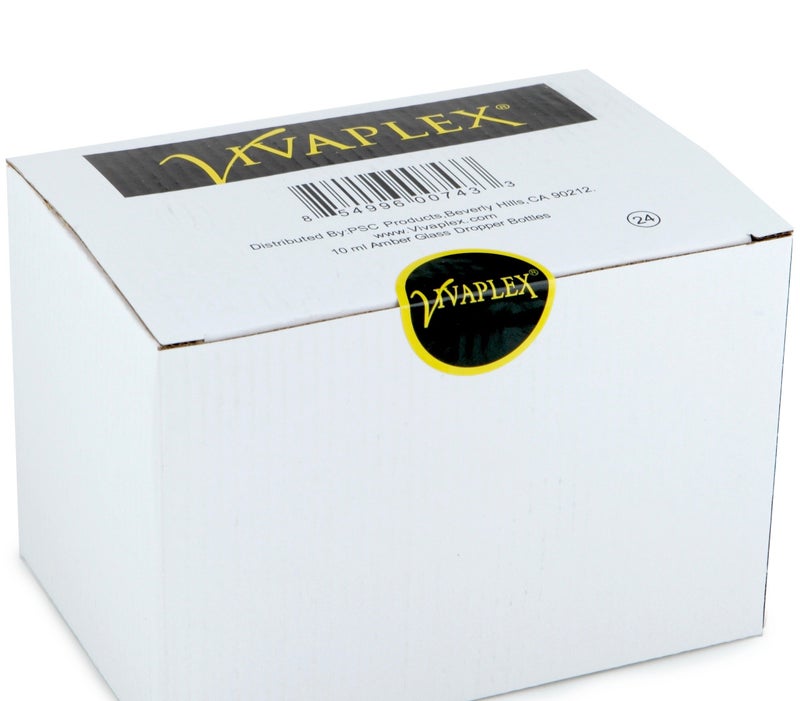 Vivaplex Vivaplex, 24, Amber, 10 ml (1/3 oz) Glass Bottles, with Glass Eye Droppers  - Image 2