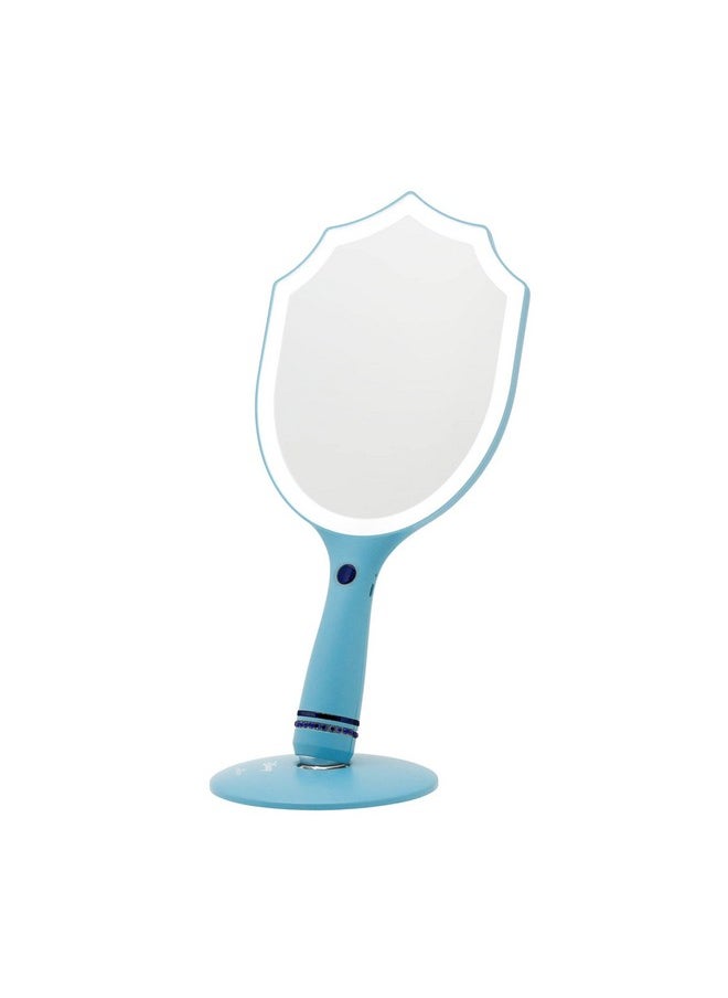 IMPRESSIONS VANITY · COMPANY - Impressions Vanity Handheld Lighted Makeup Mirror Disney Princess Cinderella Led Hand Mirror With Standing Base Makeup Vanity Mirrors With Shimmering Button And 3 Color Modes. - Image 1