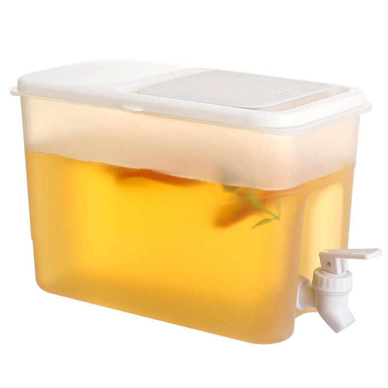 Zuimei 4L Drink Dispenser with Tap Fridge Beverage Water Dispenser with LeakProof Spigot Plastic Cold Drink Juice Beverage Dispenser Jug for Party Drink Juice Iced Tea Lemonade Cold Brew