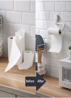 E COMMERCE  BAG Kitchen Tissue Roll Holder Vacuum Suction Wall Mounted Organizer Tissue Holder and Suction Cup Clear Hanger Toilet Paper Roll Holder  - Image 5