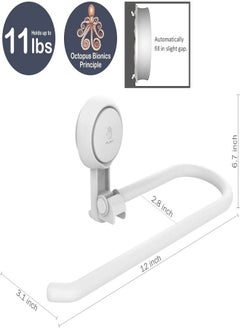 E COMMERCE  BAG Kitchen Tissue Roll Holder Vacuum Suction Wall Mounted Organizer Tissue Holder and Suction Cup Clear Hanger Toilet Paper Roll Holder  - Image 2