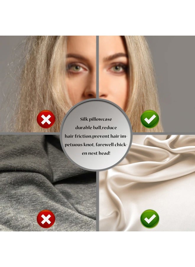 Suatien Silk Pillowcase for Hair and Skin,Soft,Breathable and Sliky 100% Standard Size Pillow Cases Set of 2,Both Sides Natural Mulberry Silk Pillowcases with Hidden Zipper(Standard Size 20"X 26",2pcs) - Image 5