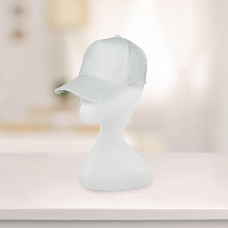 Women Mannequin Head Model for Wigs Hats Scarves Display Sturdy Female Figure with Shoulder Multipurpose Abstract Plastic Head for Accessories Showcase White - Image 5