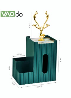 VAOdo 3 In 1 Multifunctional Tissue Holder Box Antlers Can Hang Jewelry Jewelry Storage Box Tissue Box With Side Storage Modern Desktop Tissue Box  - Image 3