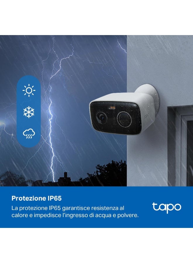 Tapo C400 Full HD Outdoor WiFi Surveillance Camera, 5200 mAh Battery, Up to 180 Days of Battery Life, Night Vision, Color Night Vision, Person Detection, Sound and Light Alarm, IP65 - Image 3