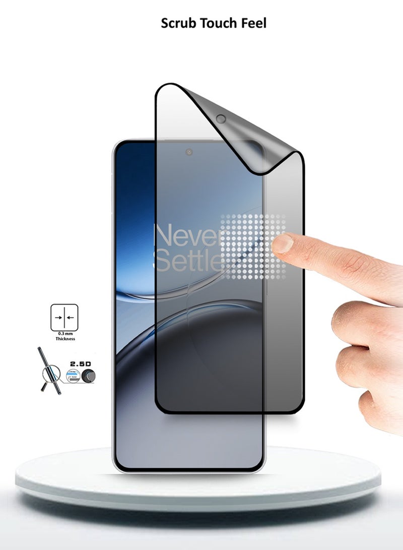 Wtech OnePlus Nord 4 5G 2024 Nano Ceramic Privacy Full Glue Full Cover Matte Flexible Screen Protector (MSCNMP) - Clear/Black - Image 2