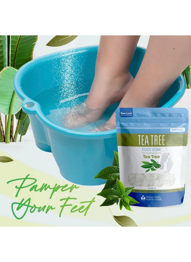 Better Bath Better Body Tea Tree Foot Soak 32 Ounces Epsom Salt With Natural Tea Tree Lavender And Eucalyptus Essential Oils Plus Vitamin C In Bpa Free Pouch With Easy Presslock Seal  - Image 3