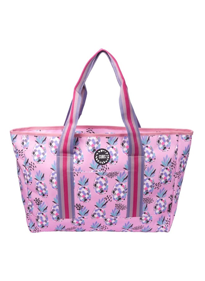 CUBS Tote Bag Multicolor Large Lilac Pineapples  - Image 3