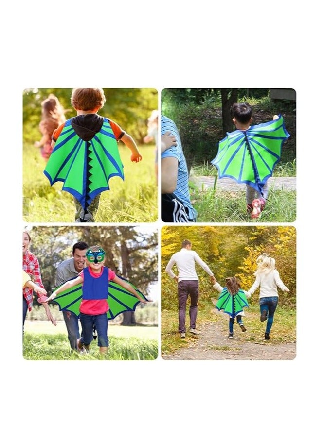 رات سو زي ديناصور للأطفال بأجنحة الديناصورات مع قناع الديناصورات، فستان للأطفال للأولاد، للحفلات التنكرية والفستان الفاخر للأطفال من عمر 4 إلى 9 سنوات - Image 4