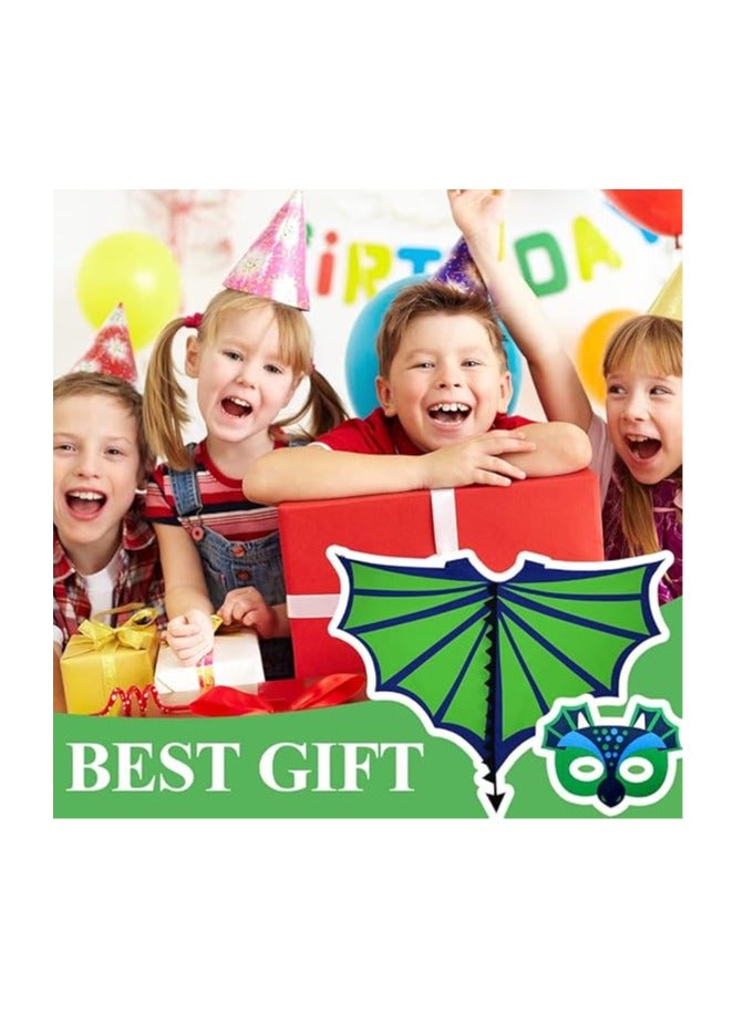 رات سو زي ديناصور للأطفال بأجنحة الديناصورات مع قناع الديناصورات، فستان للأطفال للأولاد، للحفلات التنكرية والفستان الفاخر للأطفال من عمر 4 إلى 9 سنوات - Image 5