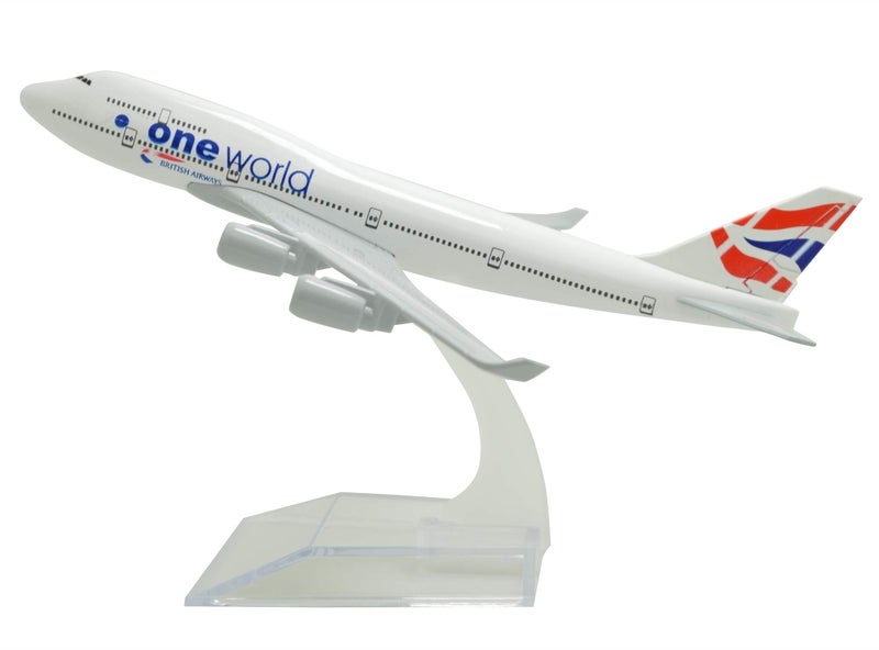 TANG DYNASTY(TM) 1:400 16cm B747-400 British Airways Metal Airplane Model Plane Toy Plane Model - Image 1